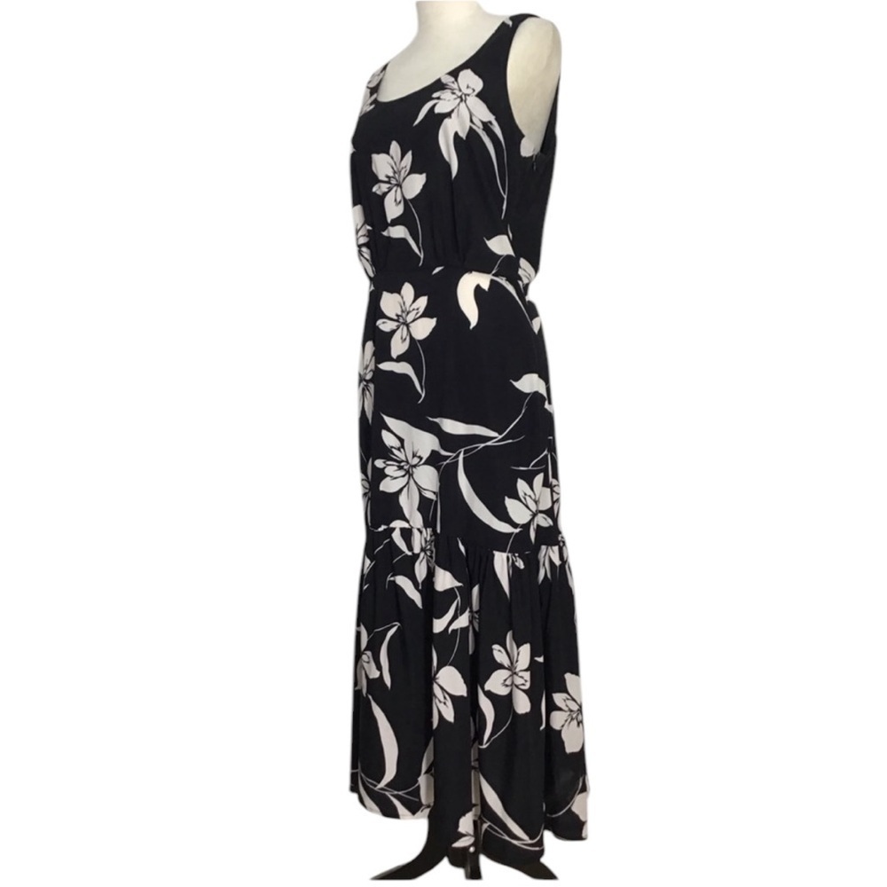 Willow Anthropologie Kate Floral Print Open Back Midi Dress Size Large N… - Picture 9 of 12